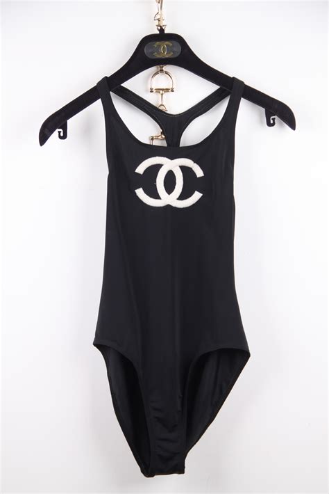 chanel one piece black swimsuit|Swimsuit .